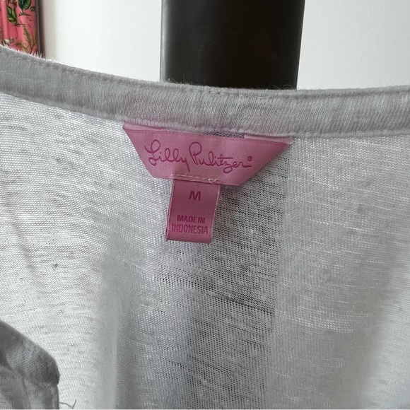Lilly Pulitzer White Henley - Medium - Picture 3 of 3